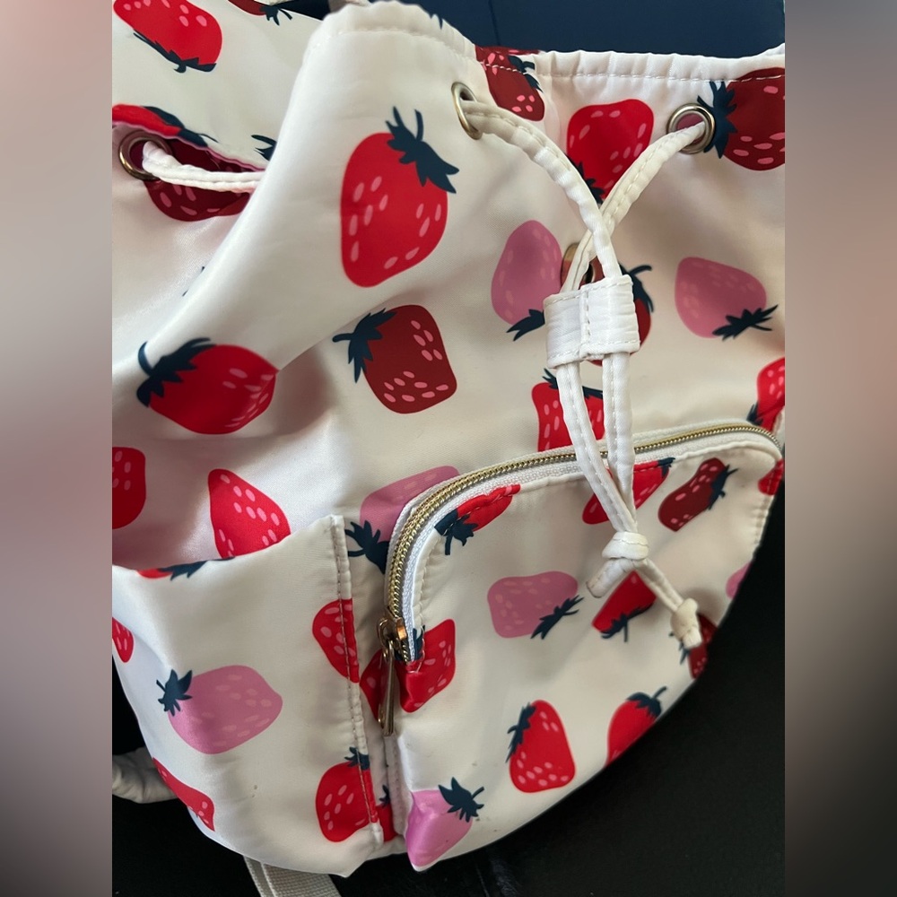 Claire's Strawberry Patterned Mini Backpack - image 2